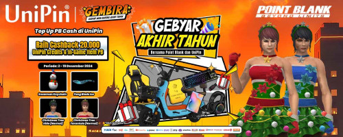 [Gembira – Gebyar Main Bareng Akhir Tahun Bersama Point Blank – Top Up PB Cash di UniPin & Bawa Pulang Sepeda Listrik s.d Jutaan Hadiah Lainnya!